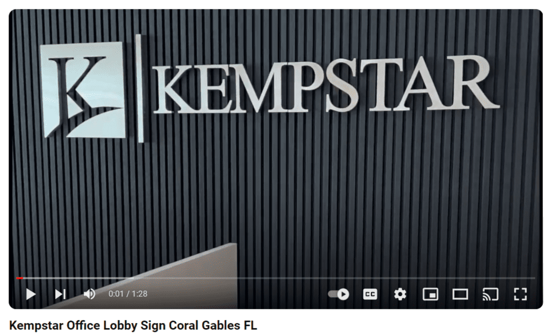 kempstar sign channel letter video